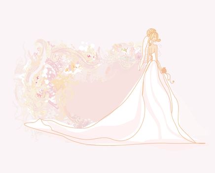 Abstract Beautiful floral bride