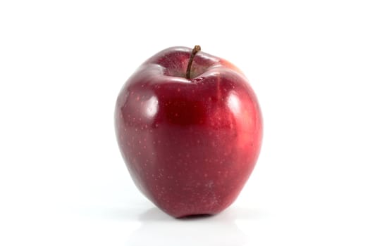 juicy red apple on white background Horizontal