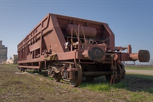 freight wagon abandoned on a Spanish station