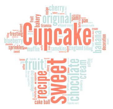 Cupcake icon word cloud