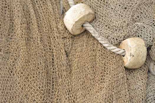 Fishing nets closeup