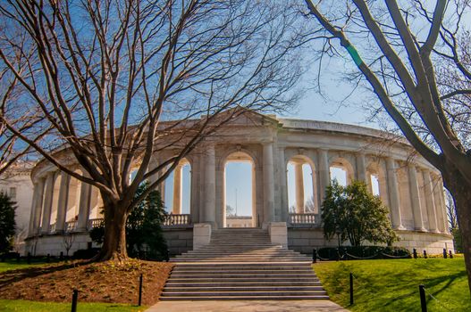 View  of the Memorial Amphitheater at arlington cemetery