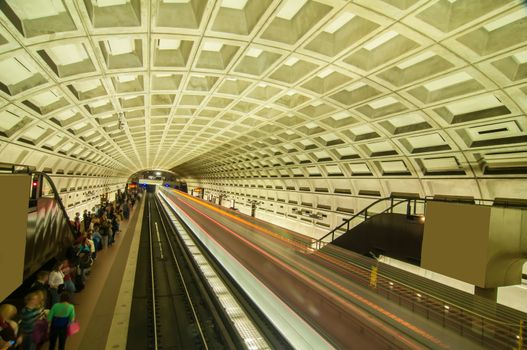 Smithsonian metro station in Washington DC