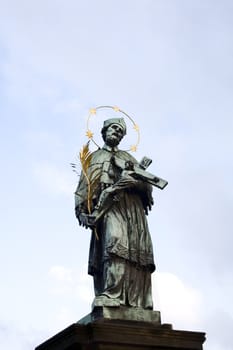 A statue of Jan Nepomutsky in Prague