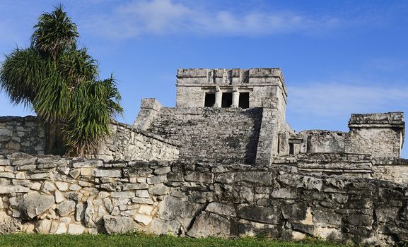 Photo of the Mayan ruins in Tulum Mexico.