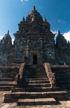 Prambanan temple, hindu temple in Indonesia of similar shape as Angkor's temples in Cambodia