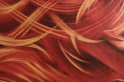 Abstract paper made red and gold  design background 