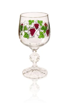 Wine glass for wine isolated on white with clipping path