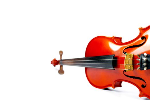 Classic instrument, Violin on white background