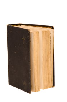 Ancient vintage retro book isolated on white background.