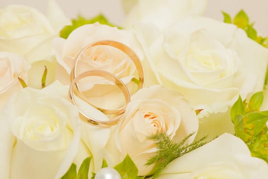 bridal bouquet close-up. shooting with shallow depth of focus.