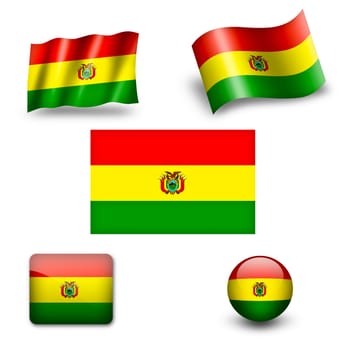bolivia flag icon set