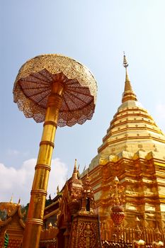 Buddhist Temple of Wat Phrathat Doi Suthep in Chiang Mai, Thailand