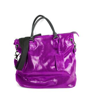 purple women bag isolated on white background