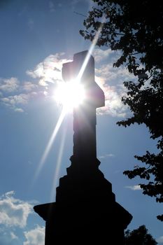 An image of a silhouette of a cross
