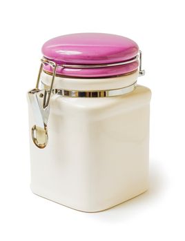 ceramic container with a lid for bulk solids