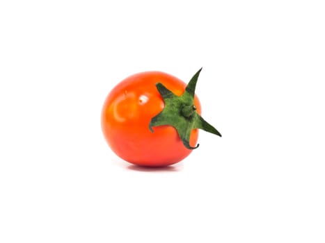 This is a tomato sde view on white background
