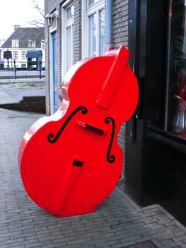 The figure of bass. A decorative element on the European street. Travel the Netherlands,