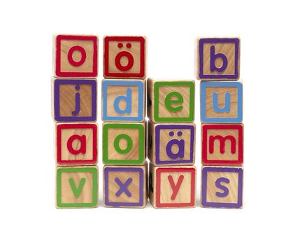  Letter Blocks on white background