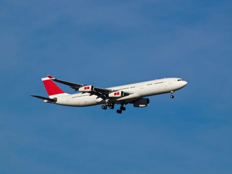 big aeroplane landing on the airport