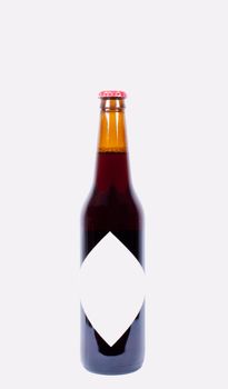 Bottle of beer on white background isolated