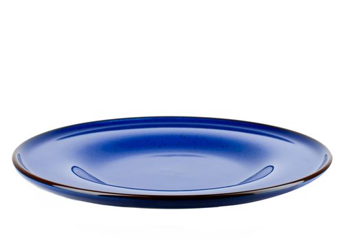 Dark blue plate isolated