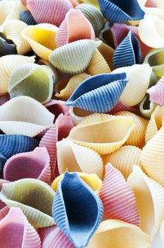 Multi-colored pasta background