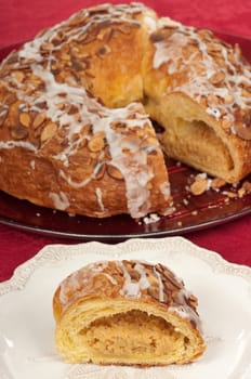 Almond paste ring dessert