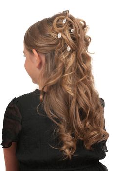 Hairdo for little girls for weddings or parties 