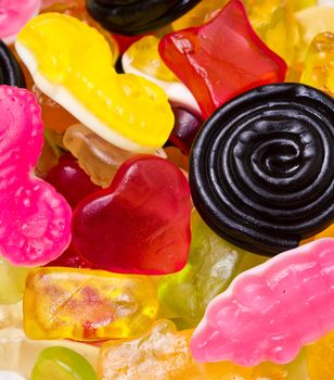 Background made of colourful sweets 