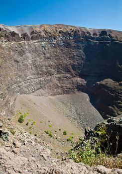 Detail of the Vesuvius crater, Naples, Italy