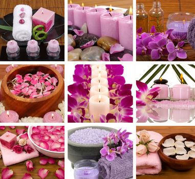 Aromatherapy and spa collage