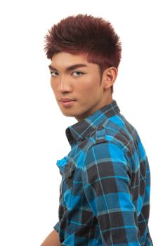 Asian man with beautiful haircut style 