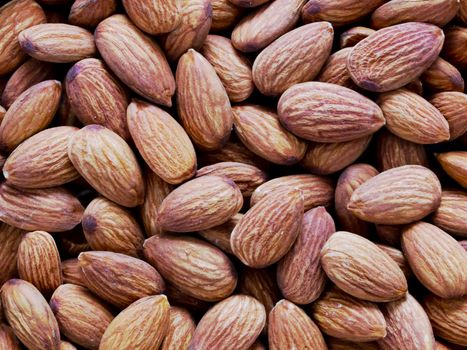 close up of almonds food background