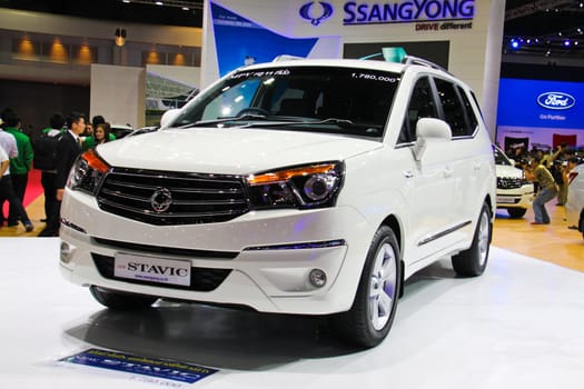 BANGKOK, THAILAND - April 2- Ssangyong Stavic is shown in Bangkok international motor show 2013 on April 2, 2013 in Bangkok, Thailand.