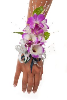 Prom or wedding orchid corsage