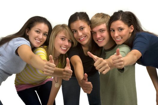 Diverse group of happy students