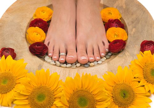 Spa treatment and pedicure