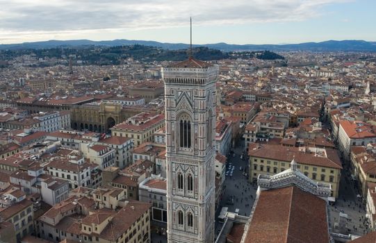 Panorama of Florence with the Duomo bell tower