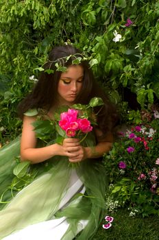Fairy in an enchanted garden