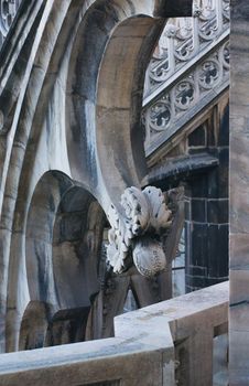Fragment of of the architectural decoration of the Cathedral Duomo in Milan