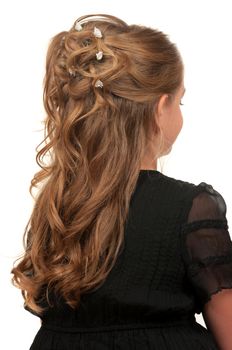 Hairdo for little girls for weddings or parties