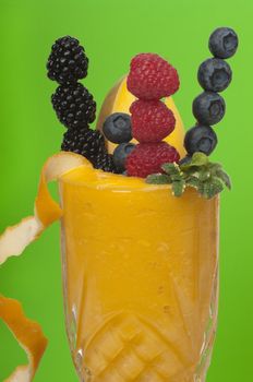Fruit smoothie with fresh fruit