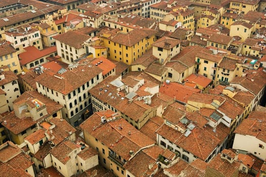 Top view on the roofs of Florence