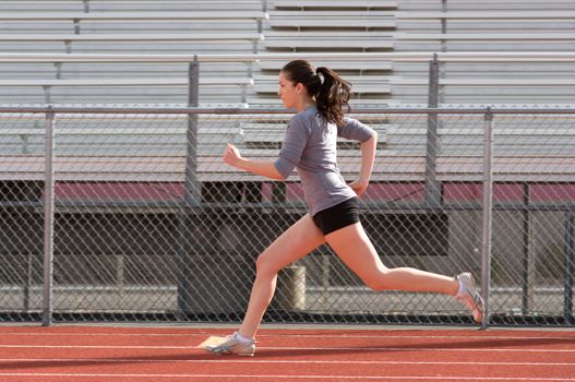 Teen athlete during practise