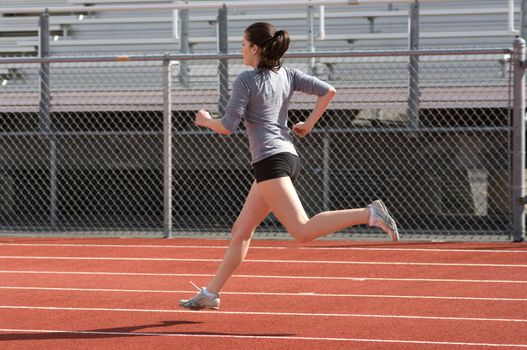 Teen athlete during practise