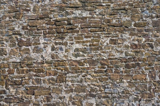Ancient medieval stone wall masonry of Florence