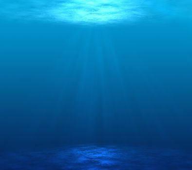 Digitally made underwater scene
