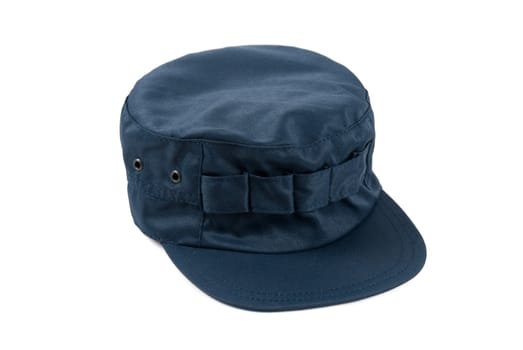 blue work cap isolated on a white