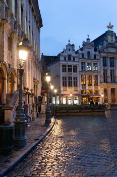 Ornate buildings of Grand Place, Brussels, Belgium